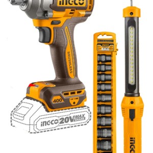 Kit Llave Impacto 20v + Linterna Rec + Dad Cosli23011 Ingco