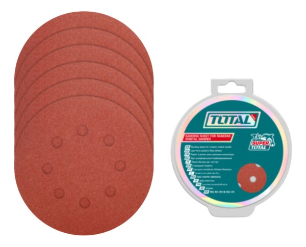 Set 50 Lijas Velcro Para Lijadora Roto Orbital 150mm Total