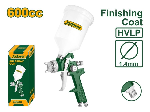 Pistola De Pintar Hvlp 600cc Tacho Plastico Jadever Jdga1506 - Imagen 2