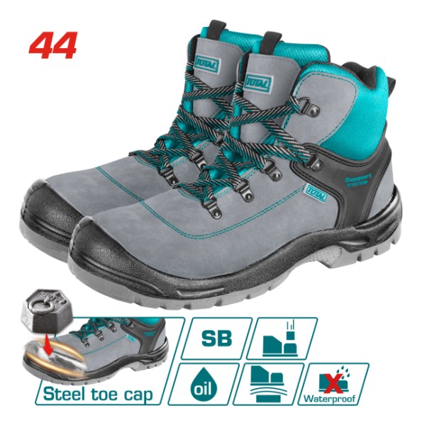 Zapato Bota Seguridad Cuero Con Punta De Acero Total T 44 - Imagen 2