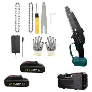Mini Motosierra 21v 6 Pulgadas Con 2 Baterias Maletin